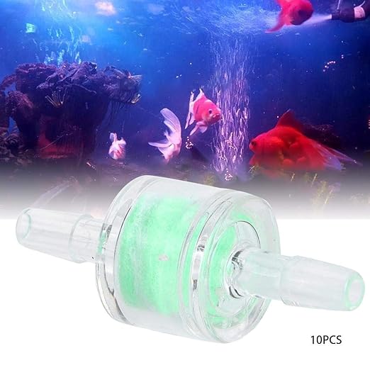 Silicone Tube Filter, 10pcs ABS Green Aquarium Water Pump Silicone Tube Filter, Fish Tanks Hose Cleaning Filtration Supplies for Aquarium, Fish Tanks(4mm)
