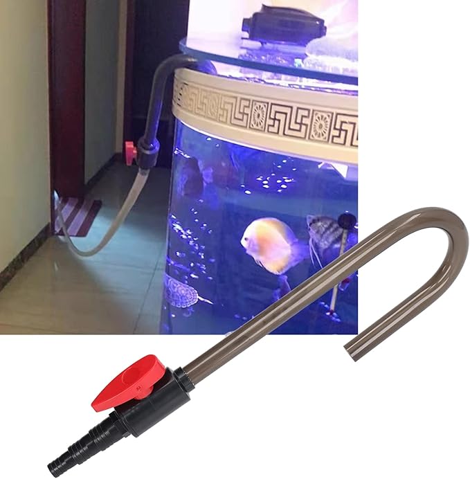 Estink Aquarium Water Filler Tube, Plastic Wall Mounted Aquarium Automatic Top Off Water Refiller Pipe Fish Auto Water Filler Tube Replacement Fit for 3/8 1/2 3/4 Hose (Curved