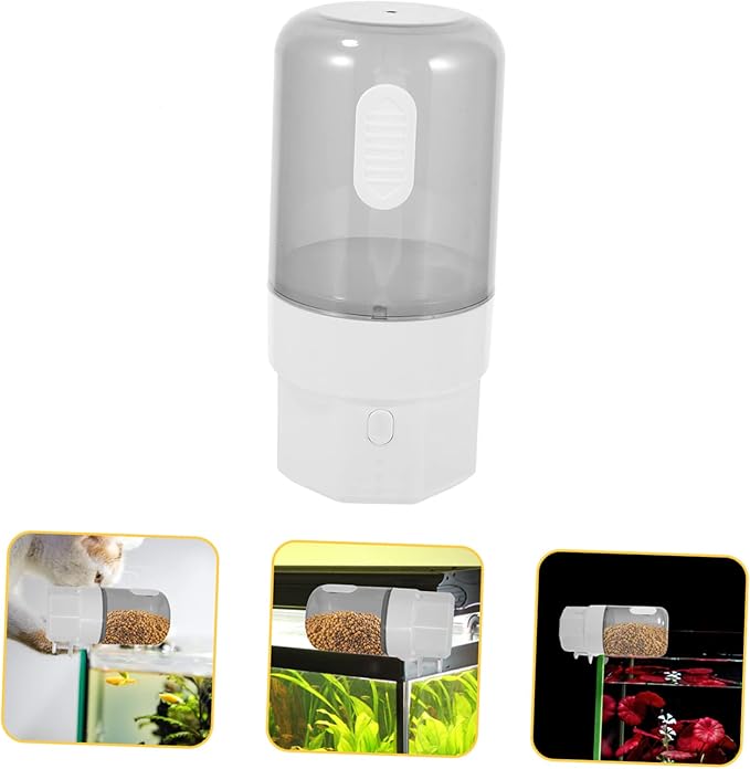 UPKOCH Automatic Fish Tank Feeder Timer and Easy to Clean Feeding Tool for and Small Aquariums Transparent Body for Easy Monitoring Battery Not Included