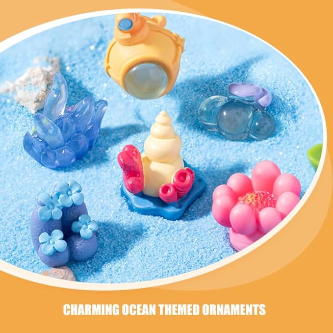 Garneck 35pcs Mini Resin Ocean Landscape Decorative Ornament Coral Figurine Fish Tank Decorations Small Aquarium Decoration Ornaments Miniature Fish Tank Accessories Miniature Coral Figure