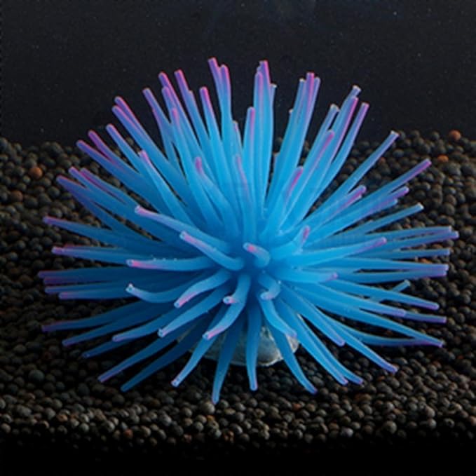gootrades Pack of 6 Artificial Sea Anemone Coral Aquarium Fish Tank Ornament Plus Free Bio-Balls
