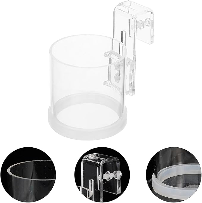 SHINEOFI Aquarium Fish Feeder Ring Fish Tank Feeding Circle Acrylic Feeder with Large Hook for Automatic Feeding Suitable for Freshwater