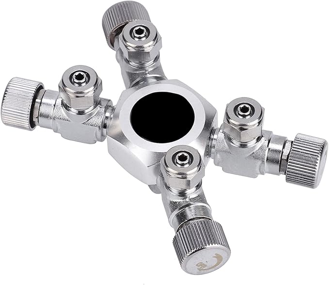 KIMISS Multi Ways Distributor Aquarium Regulator CO2 Splitter Valve Fish Multi Ways Distributor (4 Pass)