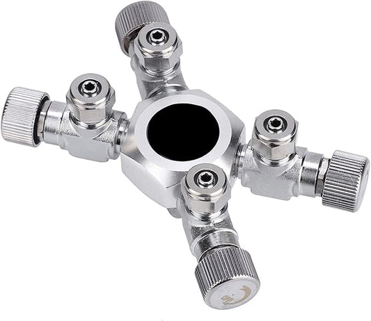 KIMISS Multi Ways Distributor Aquarium Regulator CO2 Splitter Valve Fish Multi Ways Distributor (4 Pass)