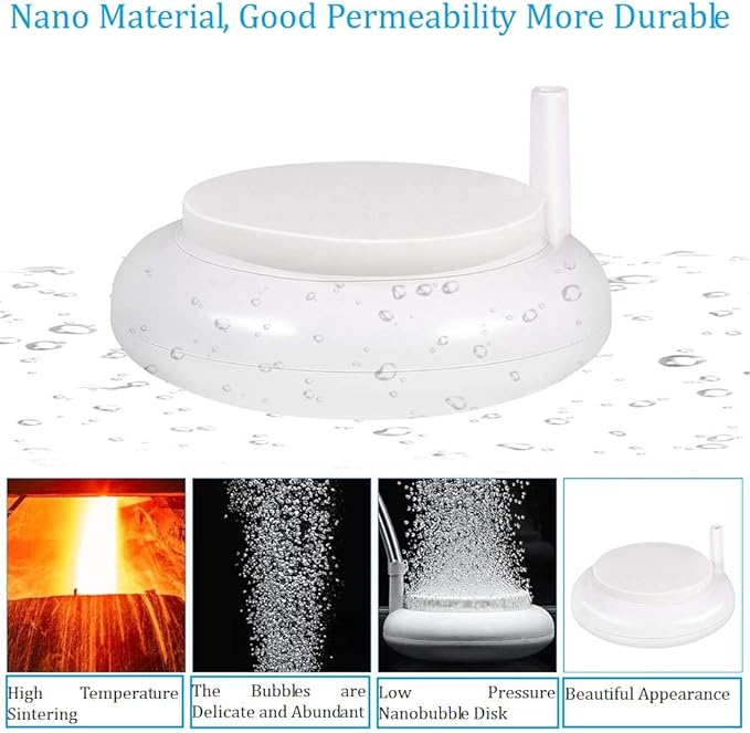 ESUPPORT Aquarium Air Stone, Air Bubble Stone Ultra Silent for Aquarium, Fish Tank Air Stone Bubble Diffuser, Oxygen Diffusers Aquarium Bubble Stone for Aquarium and Hydroponic