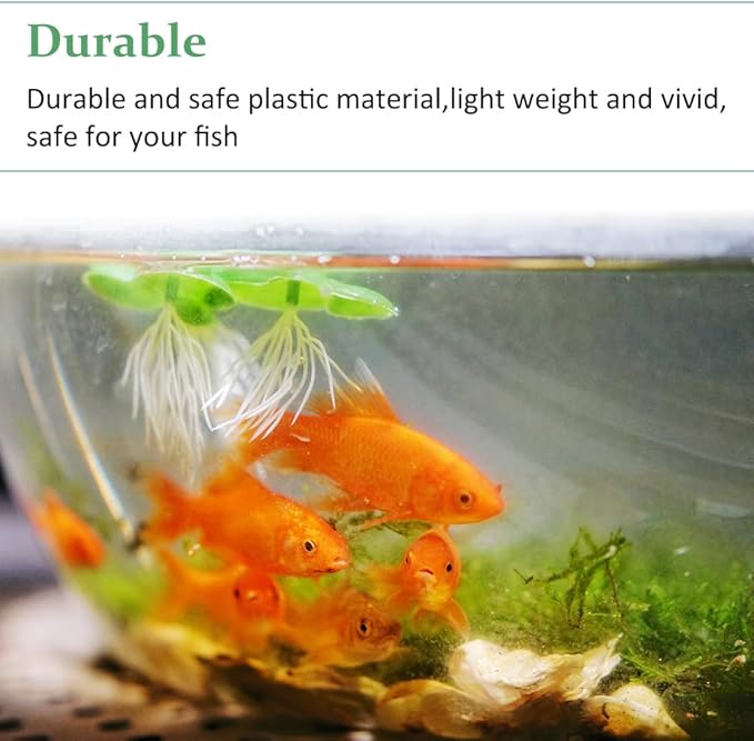 SUPERFINDINGS 90PCS 3 Sizes Artificial Floating Duckweed Plastic Aquarium Floating Plant Artificial Floatings Plants Fish Tank Plant Simulation Floatings Plants for Fish Tank Aquariums