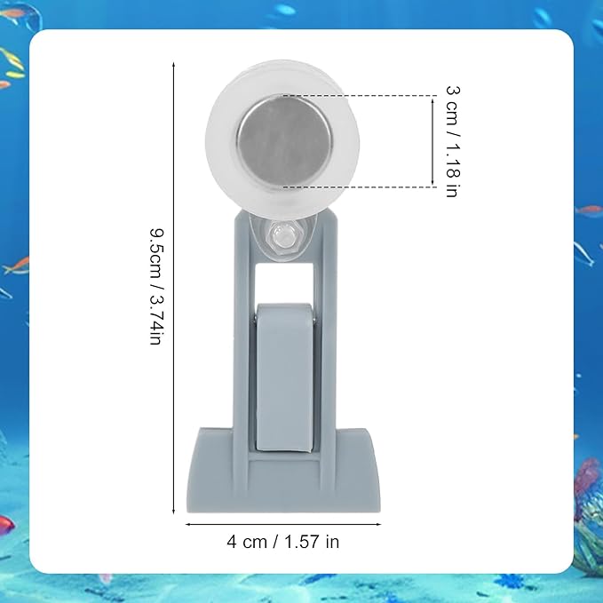 Magnetic Seaweed Feeder Clip, Plastic Algae Feeding Clip Saltwater Automatic Fish Feeding Ring Fish Aquarium Accessories for Aquatic Pets