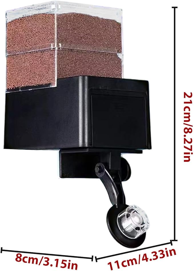 Automatic Fish Feeder for Vacation, Airtight Dispenser with Timer, Auto Feeder for Aquarium and Small Tanks with Portion Control