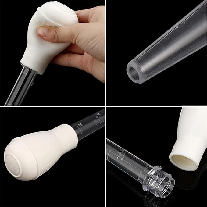 WEAVERBIRD White Manual Fish Tank Water Changer Aquarium Dropper, 30ml Aquarium Clean Pipette Dropper, Fish Tank Cleaning Waste Remover, 11-inch Aquarium Gravel Cleaning Straw