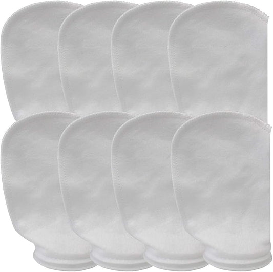 Blue Donuts Filter Sock 200 Micron, 4 Inch Ring by 8 Inch Long, Aquarium Filter Sock, Saltwater Filter Socks, Pack of 8, White