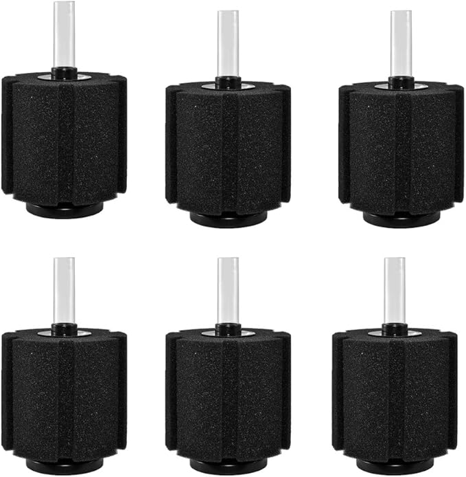 CNZ XY-380 Bio Sponge Filter 4.5 x 8 inch Up to 40 gallons Fish Tank (6-Pack)