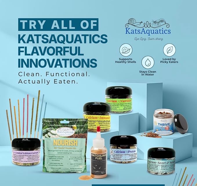 Calcium + Nutrition - For Breeding, Strong Shells, Healthy Molts, 100% Natural, Does Not Dissolve in Water, Fast Sinking For Aquatic Shrimp, Snails, Plecos and more! Biologist Made in USA