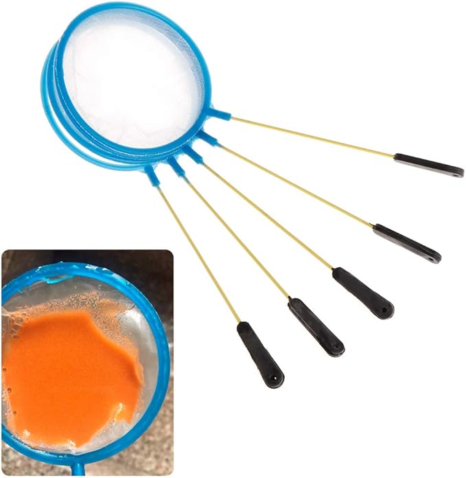 5 Pieces Aquarium Fish Net Mini 4 Inches for Etra Fine Mesh Durable Strong and fe for Fishing Small Fish Shrimp