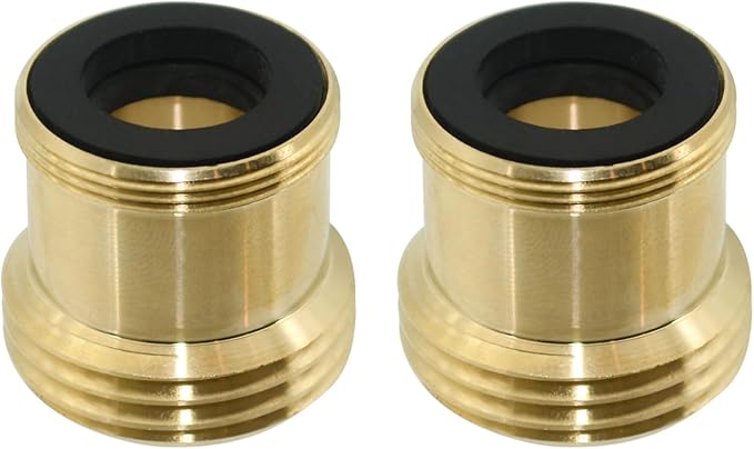 2Pcs Brass Faucet Adapter, Pipe Connection Joint, No Spill Clean and Fill System Connector