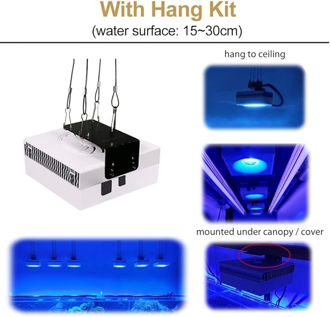PopBloom RL90 Led Aquarium Light for Coral Reef, Smart-APP Control Reef Led Light Aquarium Marine Lighting Fish Tank Light for 90-120CM Saltwater SPS/LPS Mixed Reef Fish Aquarium