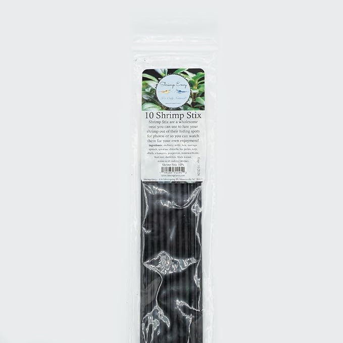 Shrimp Stix by ShrimpEnvy - Aquarium Lollies Food for Fish Snail Crab Invertebrates (Shrimp Stix (10pcs x 8 inches))