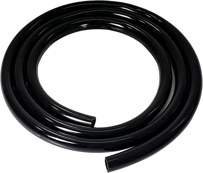Feelers Black PVC Vinyl Tubing 5/8" ID x 7/8" OD Water Fish Tank Aquarium Air Line Lightweight Hose BPA Free, 16.4 Feet