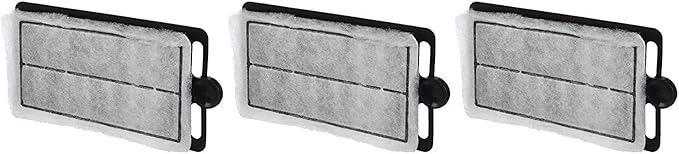 Penn-Plax Cascade 100 Hang-On Filter Replacement Media, 3 Pack - Dual-Sided Aquarium Filter Cartridge with Activated Carbon & Poly-Fiber Floss -Easy to Install -Improves Water Clarity, 5.5x3.25x0.75In