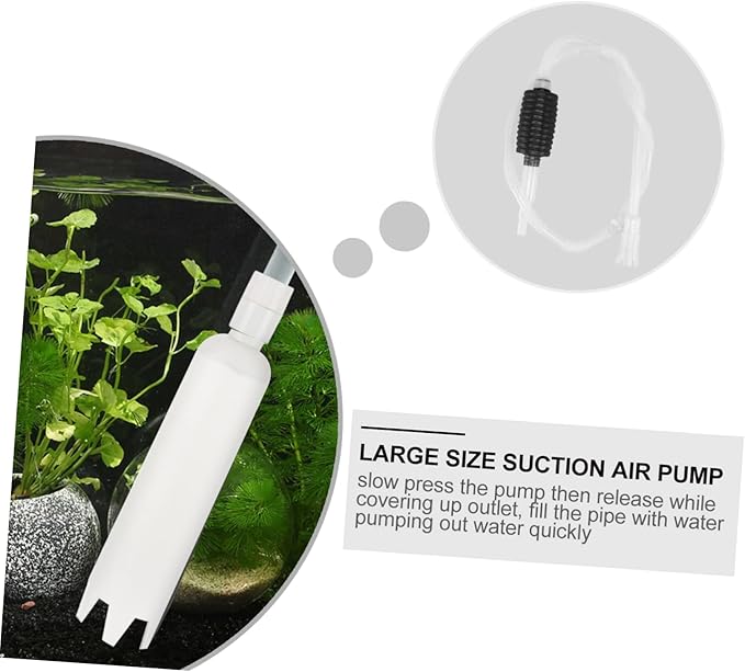 1set Fish Tank Water Changer Sand Washer Manual Siphon Cleaning Tool for Aquariums Water Replacement Dirt Removal and Sand Washing Kit Flexible Thickened Tube for Deep Tanks