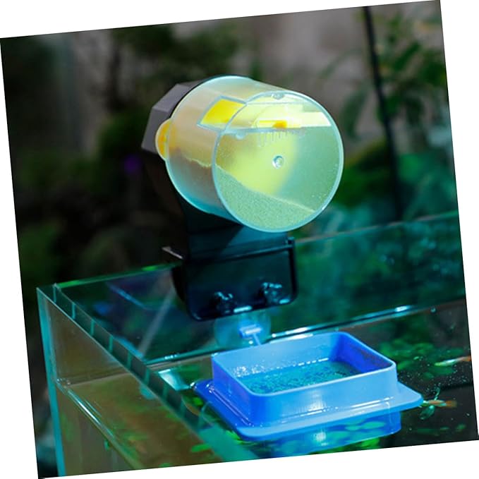 VILLCASE Automatic Fish Feeder for Aquarium Adjustable Mechanical Feeding Timer Small Fish Tank Food Dispenser Vacation Feeding Tool Without Batteries