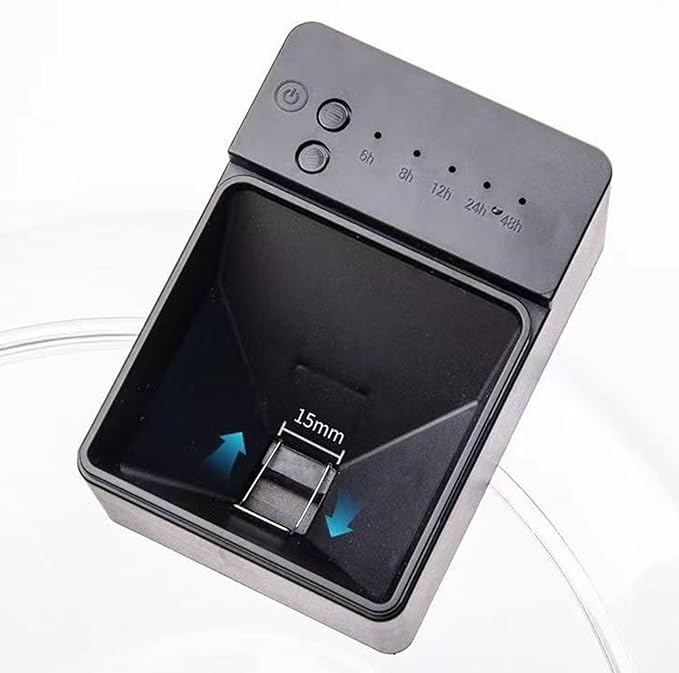 Smart Automatic Fish Feeder, Adjustable 5-Speed Airtight Timer & Aquarium Auto Feeding Device, Pet Supplies for Home Tank Turtles Betta Fish Pond Shrimp Hamster Water Bait Feeding, Convenient