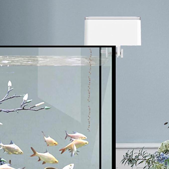 Automatic Fish Feeder, Battery Operated Vacation Aquarium Tank Timer Moisture Proof Auto Feeder with Full Transparent Bait Cover for Small and Medium Sized Aquarium Or Fish Tank