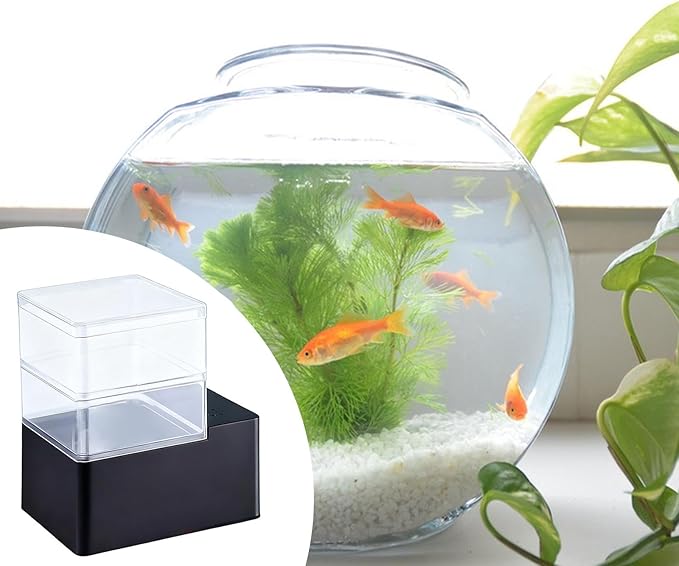 Auto Fish Feeder Timer Fish Food Dispenser Aquarium Supplies Secure Sealed Friendly Design for Circular Fish Tank Suitable for, 240 ml