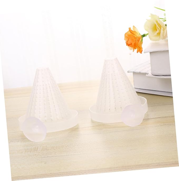 VILLCASE 3pcs Aquarium Red Worm Feeder Cone Automatic Fish Feeding Cups with Suction for Tank Shrimp and Live Fish Feeding