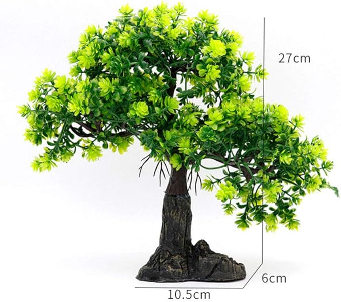 balacoo Artificial Tree Decor for Fish Tank Green Resin Aquarium Decoration Underwater Plant Ornament Safe for Aquariums Easy to Clean Fish Habitat