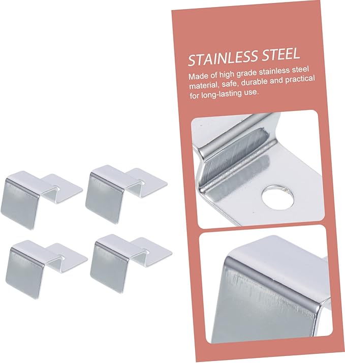 BESPORTBLE 16pcs Stainless Steel Aquarium Cover Holders Fish Tank Lid Support Clips Easy to Install Aquarium Accessories for Thick Glass and Wear-Resistant Design