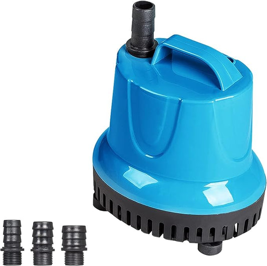 396 GPH Bottom Feed Submersible Water Pump - Energy Efficient Low-Suction Aquarium, Pond, Fountain, Hydroponics Pump, 40W - 5 Pack