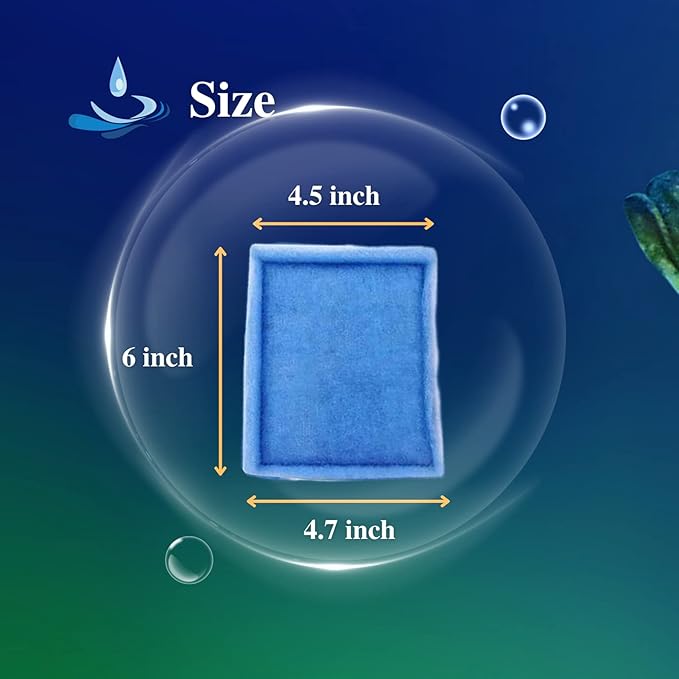 6 Pack Replacement Aquarium Filter Cartridge, Fit for Aqua-Tech 10-20 Gallon Power Filters, for Aqua-Tech EZ-Change #2 Fish Tank Filters