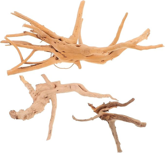 Milisten 3pcs Aquarium Driftwood Branches Unique Spider Wood for Fish Tank and Reptile Terrarium Decoration Random Shapes Versatile Underwater Aesthetic Enhancer