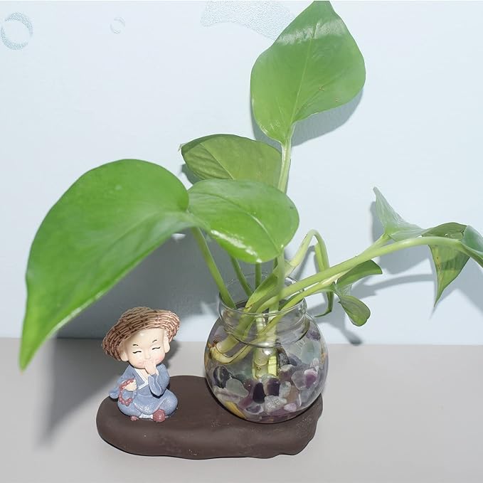 2 Lb/920g Pebbles for Indoor Plants, Bamboo, Crafts, 0.2-0.35" Small Plant Pebbles for Pots Indoor Drainage, Fluorite Crystal Chips, Decorative Gravel for Aquarium, Fish Tank