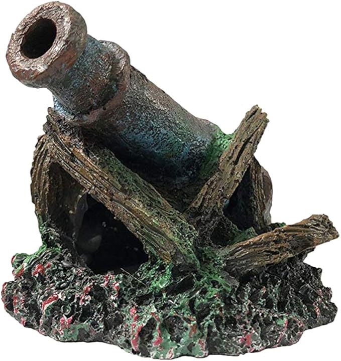 POPETPOP Fish Tank Simulation Resin Pirate Ornament Aquarium Decorations - Creative Fish Tank Decor Aquarium Landscape - Fish Tank Accessories