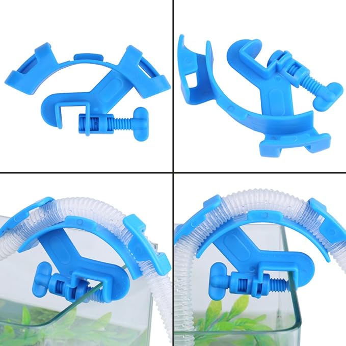 FILFEEL Aquarium Hose Holder, Adjustable Mounting Clip Water Pipe for Mount Tube Plastic Fish Filter and Fixed Clamp Clip