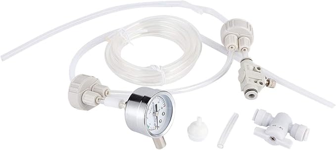Zerodis Aquarium CO2 Generator, DIY Aquarium Planted CO2 System Kit Tube Valve Guage Bottle for Aquarium Moss Plant