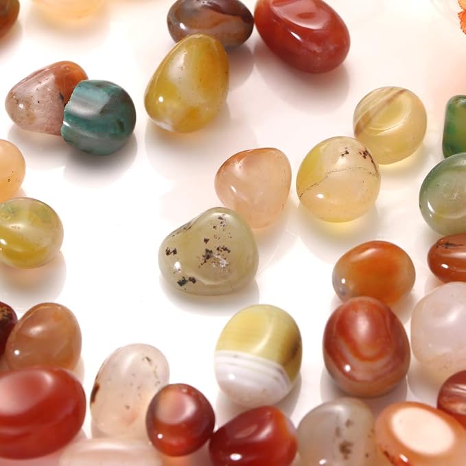 WINOMO Decorative River Rock Stones Natural River Pebbles Colorful 0.5-1cm 500g