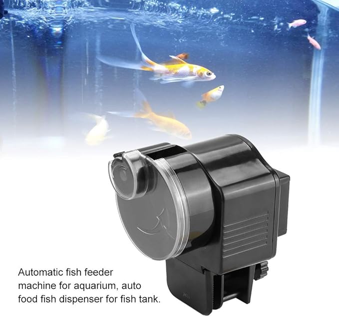Joyzan Automatic Fish Feeder, Auto Feeding Food Dispenser Aquarium Programmable Electric Self Powered Battery Timer Vacation Holidays Small Turtle Tank Betta Flakes Pellet Strips Pond Weekend Day