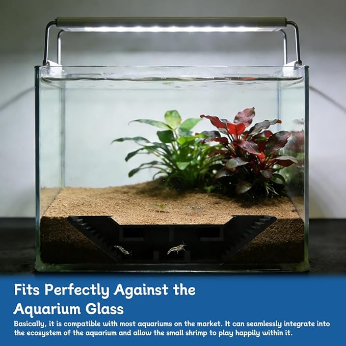 Aquarium Underground Tunnel, Fish & Shrimp Hideout, Fish Tank Decor Decoration Hideout Aquarium Shrimps Breeding Cave Perfect for Small Shrimp, Cherry Shrimp, Dwarf Shrimp (Color:Black)