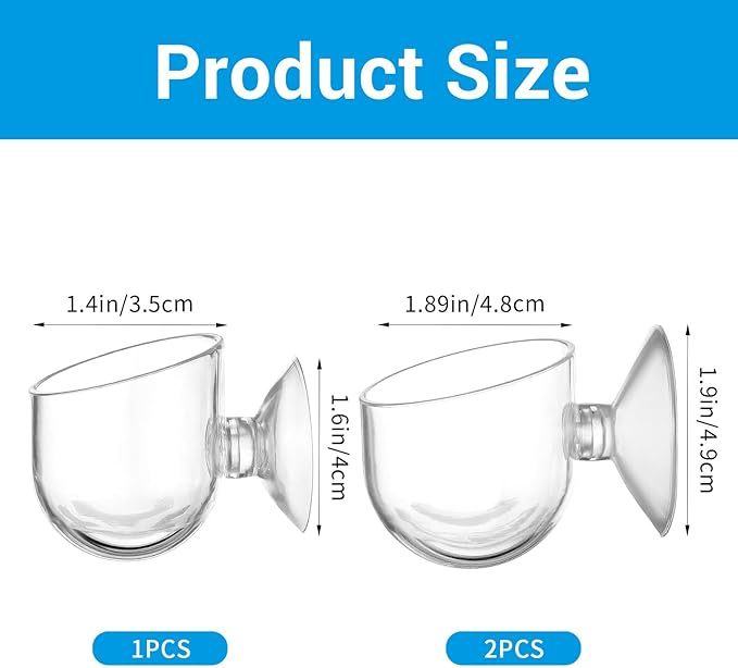 3 Pcs Aquarium Plant Holder, 2 Sizes Fish Tank Aquatic Plant Pot with Suction Cups, Red Worm Fish Feeder, Acrylic Clear Round Betta Tank Accessories for Water Feature Decoration