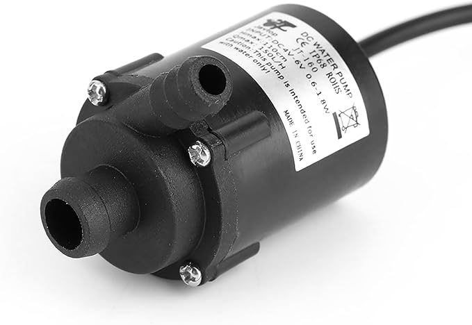 USB Mini Water Pump, DC 6V 0.6 to 1.8W 150L/H Small Fountain Pump, Brushless Mini Submersible Water Pump, Ultra Quiet Submersible Fountain Pump for Aquarium, Fish Tank