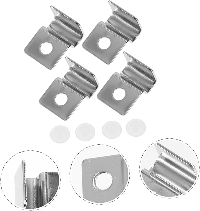 Ipetboom 12pcs Fish Tank Support Brackets Glass Cover Clips for Aquariums Prevents Fish from Jumping Fits Glass Lids for Various Tank Types