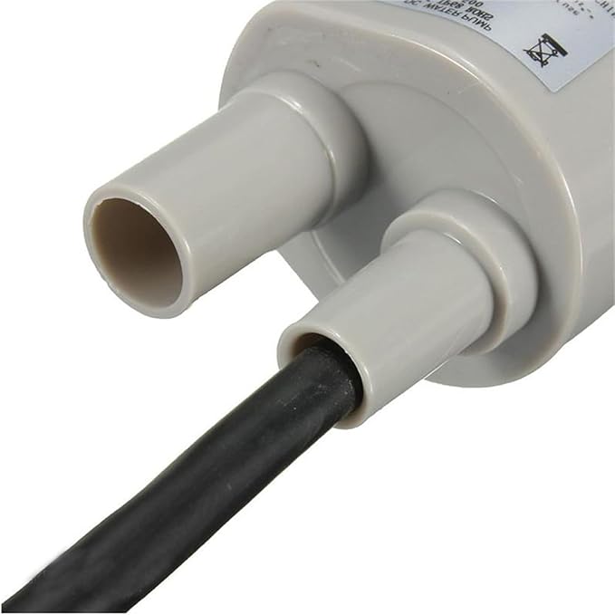 JT-500 DC 12V Submersible Water Pump - 5M High Head 600L/H (10L/min) for Aquarium/Pond/Fountain, 6-15V Adjustable Motor