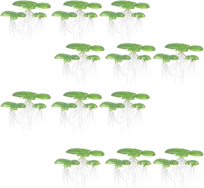 ULTECHNOVO Fish Tank Decorations, 2 Packs/ 36PCS Simulated Duckweed Plant Decor Plastic Water Plant (Green)