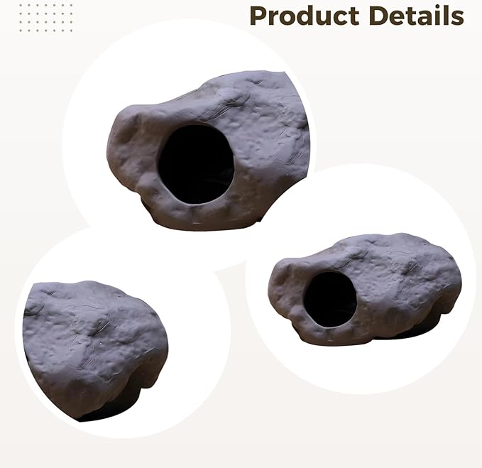 Opening Ceramic Cave Shelter, Sand Fish and Shrimp Safe House, Great Aquarium Decoration for Fish, Shrimp, Cichlid Breeding, and Parrot Spawning