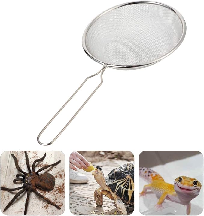 balacoo Reptile Sand Shovel Fine Mesh Filter Pet Supplies for Easy Cleaning of Terrariums and Aquariums Rustproof and Wear-Resistant Design for Efficient Excrement Removal