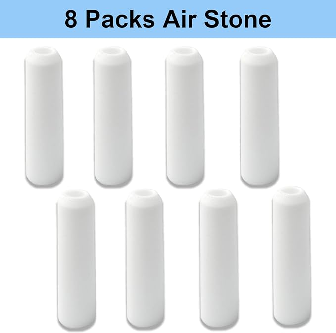 8-Pack Airstone Replacement for BiOrb Aquarium - Compatible with Classic, Halo, Tube, Life - Air Stone & Bubble Stone Diffuser
