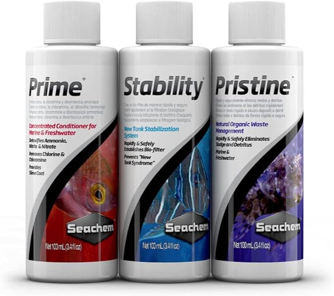 Seachem SureStart- 3 100 ml. Pack, Aquarium Conditioning Pack for Freshwater & Marine.