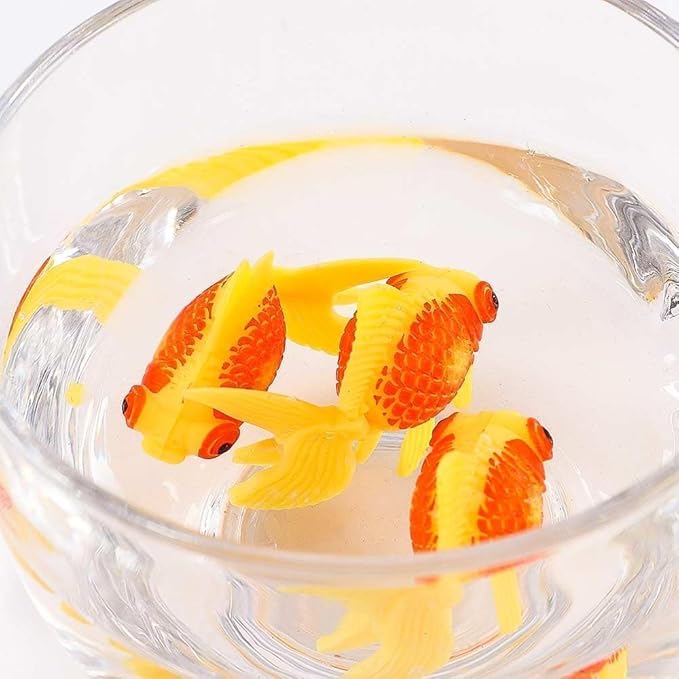 3 Pcs Gold,orange Artificial Aquarium Fishes Fake Fish Plastic Fish Aquarium Moving Fishes Ornament Decoration Orange Goldfish for Aquarium Fish Tank Aquarium Décor Thematic Ornaments,Aquarium Décor